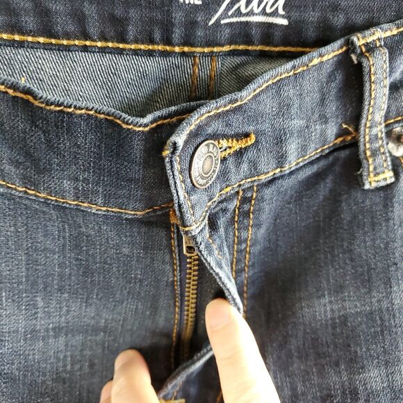 Old Navy Jeans Womens 8 Flirt Bootcut Raw Hem Blue Mid Rise Stretch Pants - Picture 12 of 16